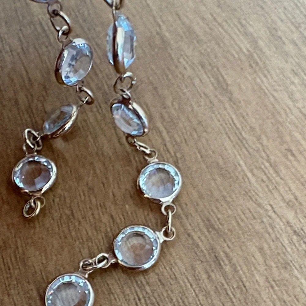 3/$30! Elegant Gold Anklet with Crystal Gems. - Picture 2 of 3